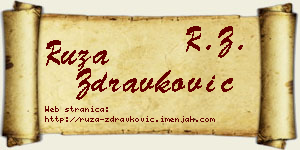 Ruža Zdravković vizit kartica